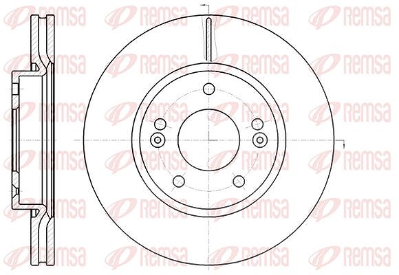 Kawe 1x Bremsscheibe [Hersteller-Nr. 6120810] für Kia, Hyundai