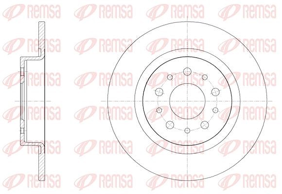 Kawe 1x Bremsscheibe Hinterachse Voll [Hersteller-Nr. 6155800] für Fiat