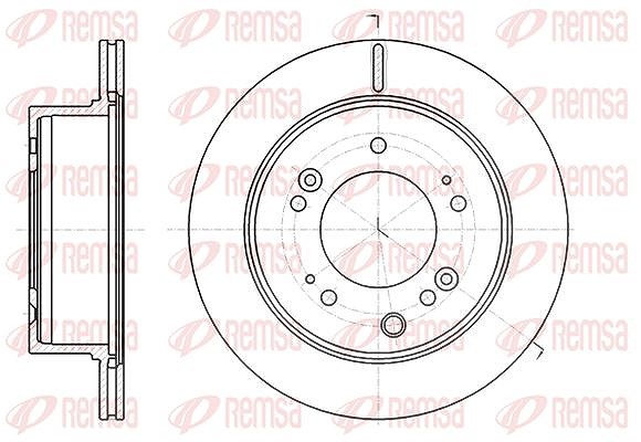 Kawe 1x Bremsscheibe [Hersteller-Nr. 6130610] für Kia