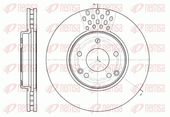Kawe 1x Bremsscheibe [Hersteller-Nr. 6122510] für Chrysler, Mercedes-Benz