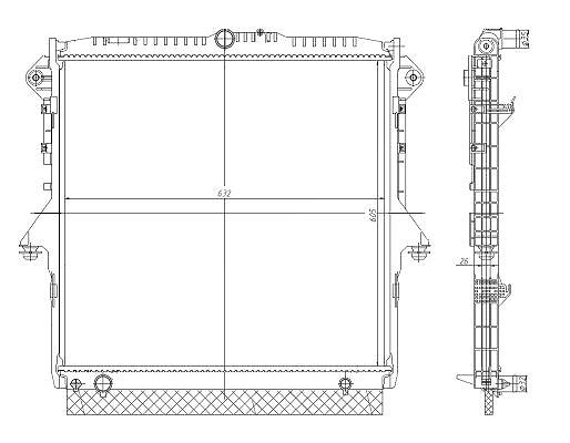 Nrf Kühler, Motorkühlung [Hersteller-Nr. 560001] für Ford
