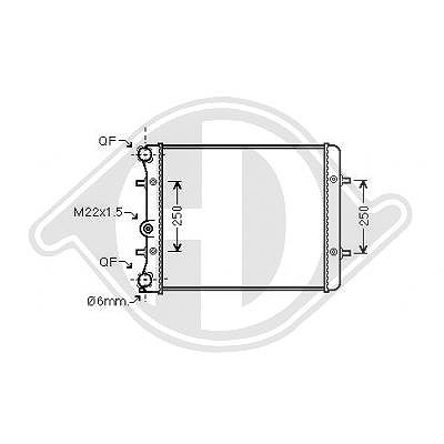Diederichs Kühler, Motorkühlung [Hersteller-Nr. DCM3426] für Seat, Skoda, VW
