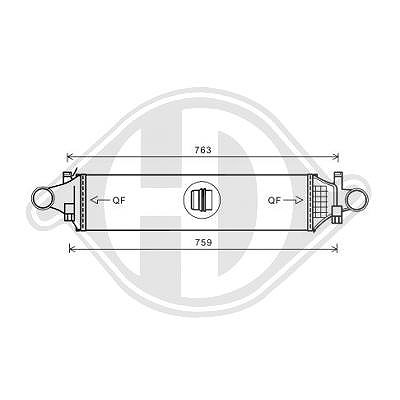 Diederichs Ladeluftkühler [Hersteller-Nr. DCA1099] für Mercedes-Benz