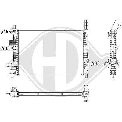 Diederichs Kühler, Motorkühlung [Hersteller-Nr. DCM3866] für Ford