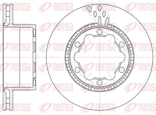 Kawe 1x Bremsscheibe [Hersteller-Nr. 6103610] für Mercedes-Benz, VW