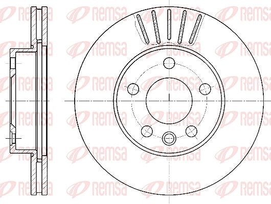 Kawe 1x Bremsscheibe [Hersteller-Nr. 655110] für VW