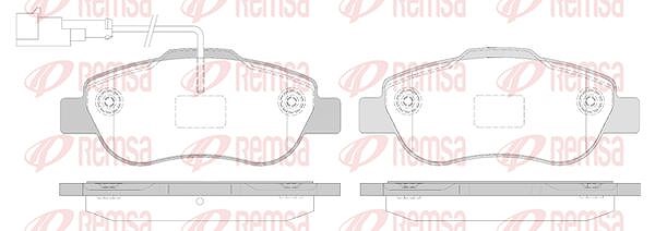 Kawe Bremsbelagsatz, Scheibenbremse [Hersteller-Nr. 110012] für Ford, Fiat