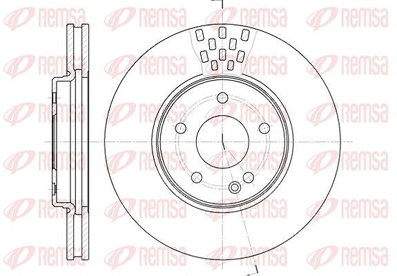Kawe 1x Bremsscheibe [Hersteller-Nr. 655610] für Mercedes-Benz, Chrysler