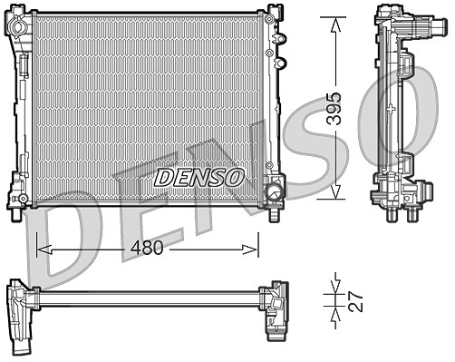 Denso Kühler, Motorkühlung [Hersteller-Nr. DRM13014] für Lancia