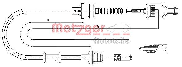 Metzger Autoteile Seilzug, Kupplungsbetätigung [Hersteller-Nr. 18.0072] für Nissan