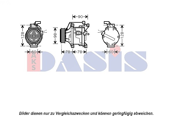 Aks Dasis Kompressor, Klimaanlage [Hersteller-Nr. 850728N] für Toyota
