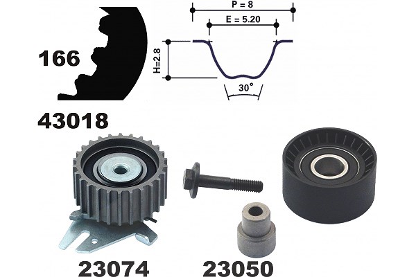 Mapco Zahnriemensatz [Hersteller-Nr. 23014] für Alfa Romeo, Fiat