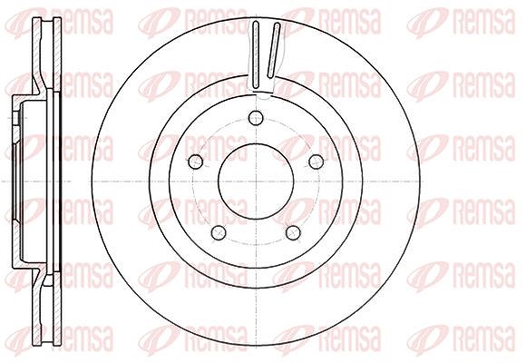 Kawe 1x Bremsscheibe [Hersteller-Nr. 6108710] für Nissan, Renault