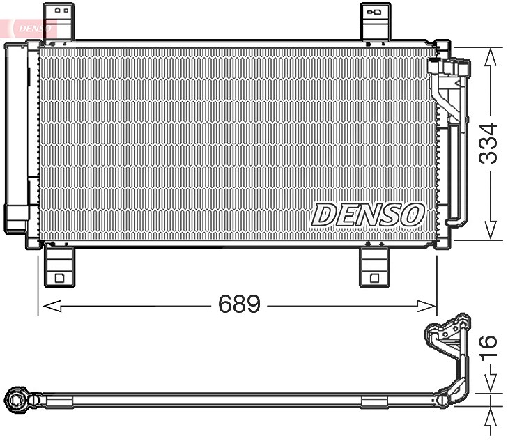 Denso Kondensator, Klimaanlage [Hersteller-Nr. DCN44008] für Mazda