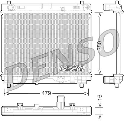 Denso Kühler, Motorkühlung [Hersteller-Nr. DRM50059] für Toyota