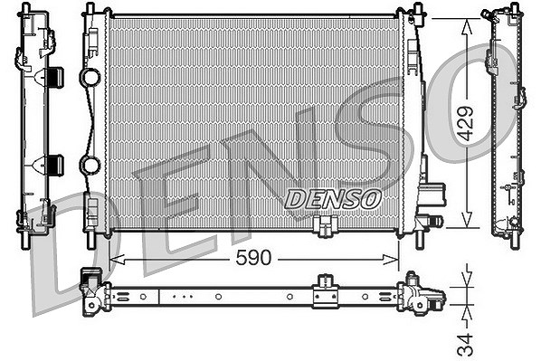 Denso Kühler, Motorkühlung [Hersteller-Nr. DRM46018] für Nissan