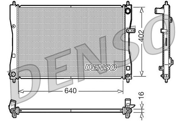 Denso Kühler, Motorkühlung [Hersteller-Nr. DRM45009] für Mitsubishi, Smart