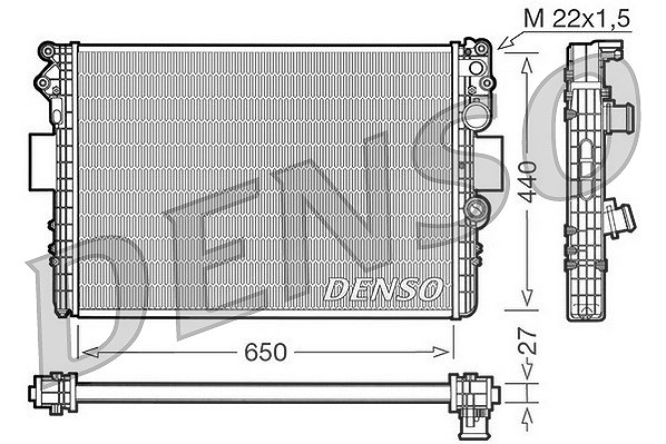 Denso Kühler, Motorkühlung [Hersteller-Nr. DRM12002] für Iveco