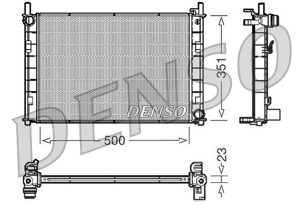 Denso Kühler, Motorkühlung [Hersteller-Nr. DRM10045] für Ford, Mazda