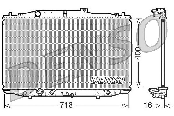 Denso Kühler, Motorkühlung [Hersteller-Nr. DRM40024] für Honda
