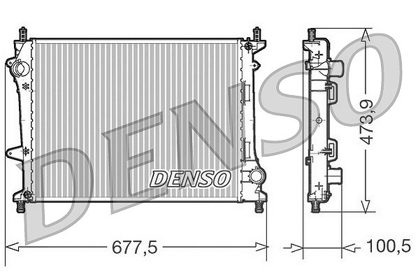 Denso Kühler, Motorkühlung [Hersteller-Nr. DRM09037] für Fiat