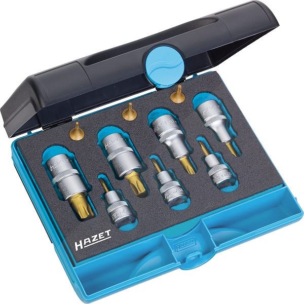 Hazet Werkzeug Satz TORX® - 1/4, 3/8, 1/2 - TORX® Profil -10-tlg. [Hersteller-Nr. 1557/10]