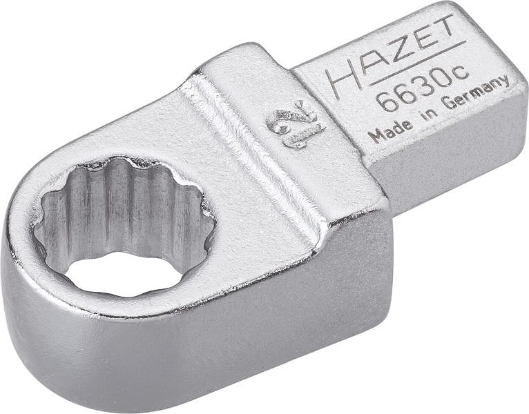 Hazet Einsteck-Ringschlüssel - Vierkant 9x12mm - Sechskant - 12mm [Hersteller-Nr. 6630C-12]