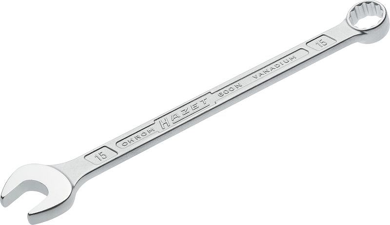 Hazet Ring-Maulschlüssel - Doppel-Sechskant-Tractionsprofil - 15 mm [Hersteller-Nr. 600N-15]
