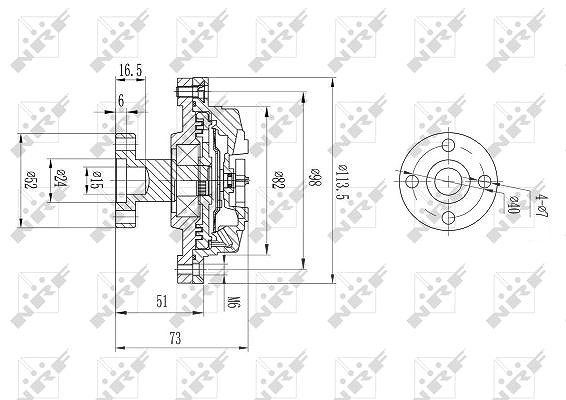 Vico-Lüfterkupplung thermisch 49578 NRF für SUZUKI X-90 GRAND VITARA I - Bild 5