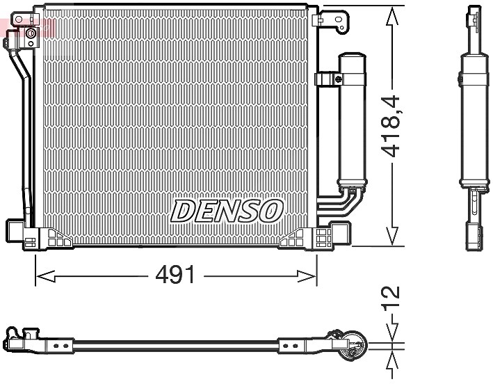 Denso Kondensator, Klimaanlage [Hersteller-Nr. DCN46025] für Nissan