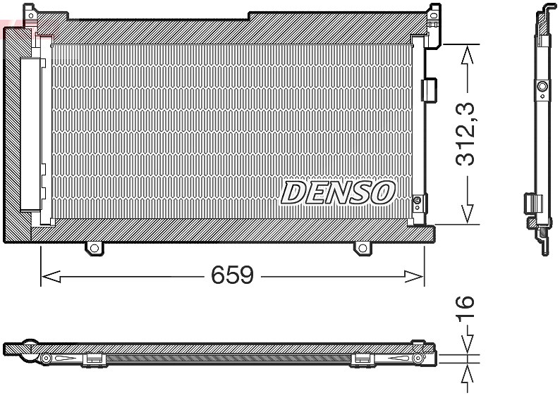 Denso Kondensator, Klimaanlage [Hersteller-Nr. DCN36006] für Subaru