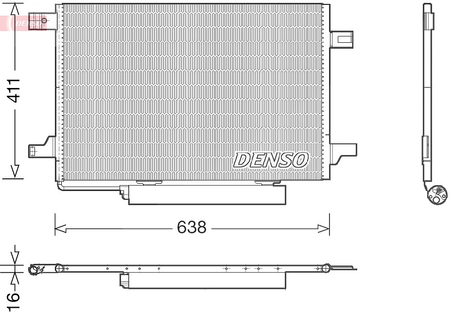 Denso Kondensator, Klimaanlage [Hersteller-Nr. DCN17004] für Mercedes-Benz