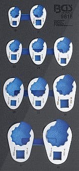 Bgs Hahnenfußschlüssel-Satz - 10 mm / 1/2 / 3/4 - 10-tlg. [Hersteller-Nr. 9818]