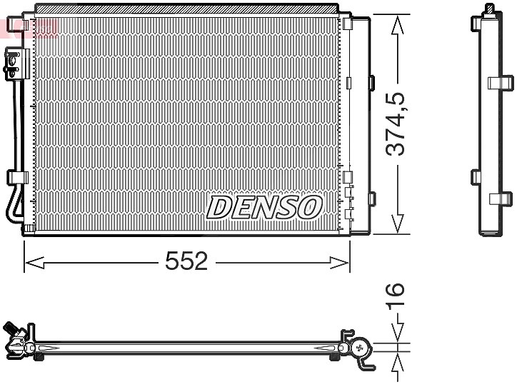 Denso Kondensator, Klimaanlage [Hersteller-Nr. DCN41017] für Hyundai