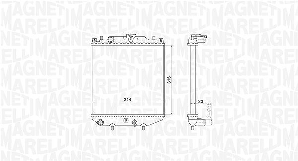 Magneti Marelli Kühler, Motorkühlung [Hersteller-Nr. 350213180300] für Suzuki