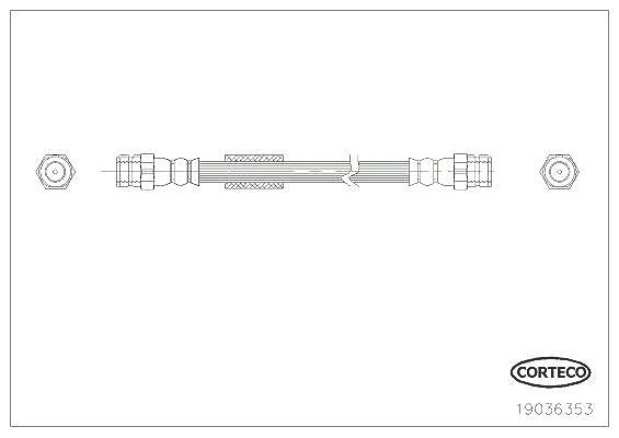 Corteco Bremsschlauch ERSTAUSRÜSTERQUALITÄT [Hersteller-Nr. 19036353] für Audi