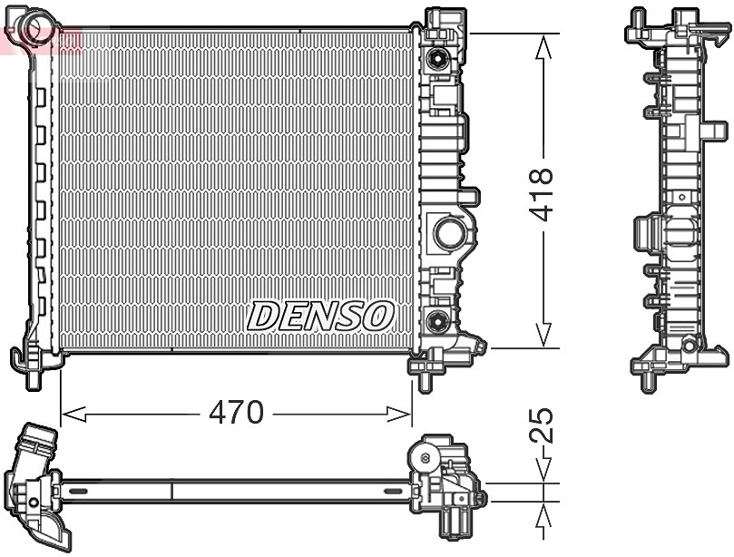 Denso Kühler, Motorkühlung [Hersteller-Nr. DRM20116] für Opel