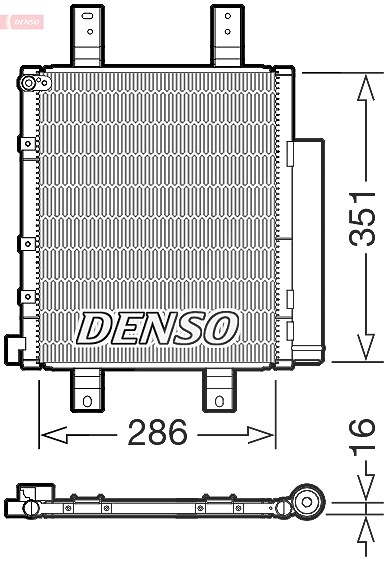 Denso Kondensator, Klimaanlage [Hersteller-Nr. DCN35005] für Honda, Daihatsu