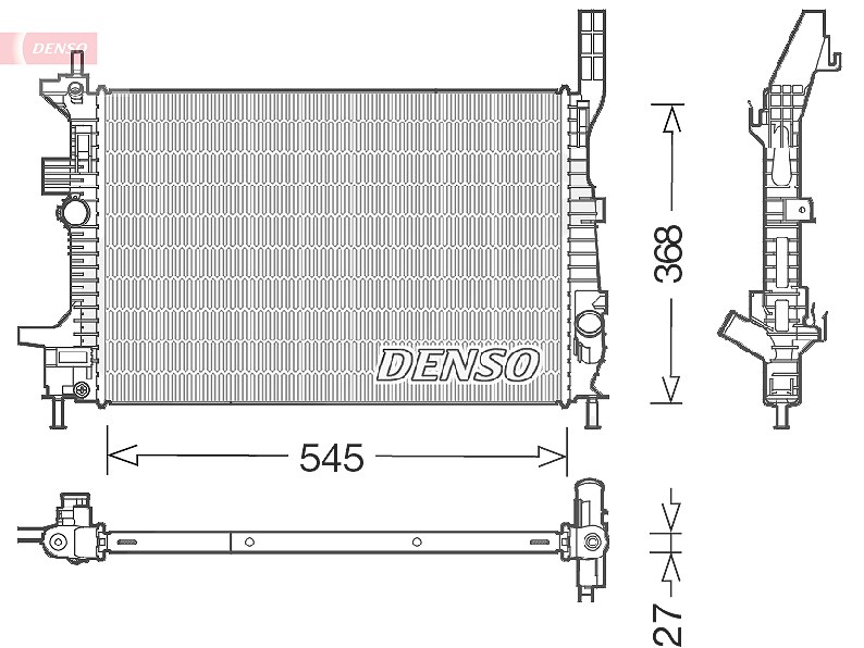 Denso Kühler, Motorkühlung [Hersteller-Nr. DRM10028] für Ford