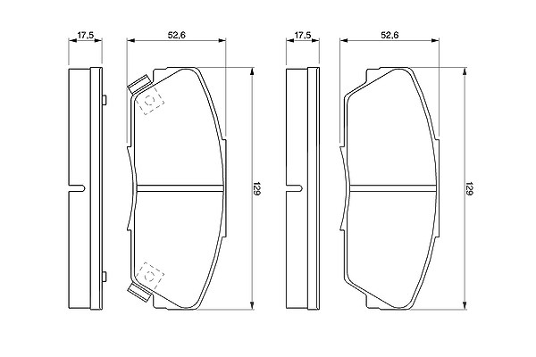 Bosch Bremsbelagsatz, Scheibenbremse [Hersteller-Nr. 0986461125] für Honda