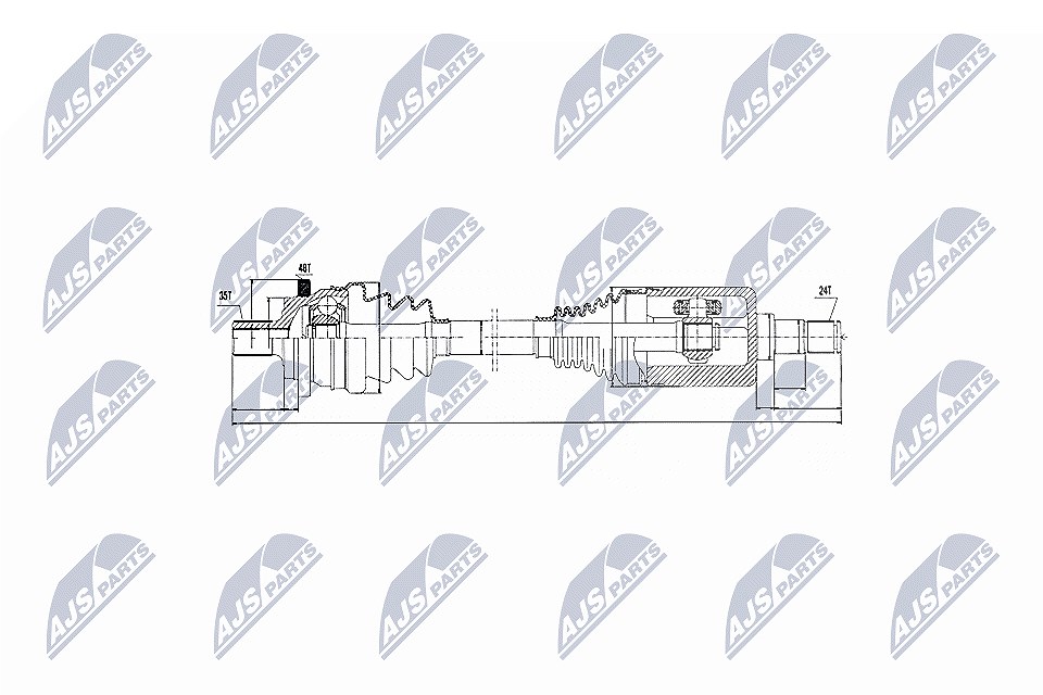 Nty Antriebswelle [Hersteller-Nr. NPW-ME-027] für Mercedes-Benz