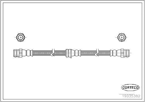 Corteco Bremsschlauch ERSTAUSRÜSTERQUALITÄT [Hersteller-Nr. 19035392] für VW, Audi