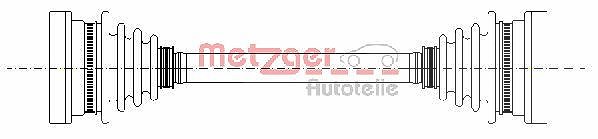 Metzger Autoteile Antriebswelle hinten beiseitig passend [Hersteller-Nr. 7210026] für VW