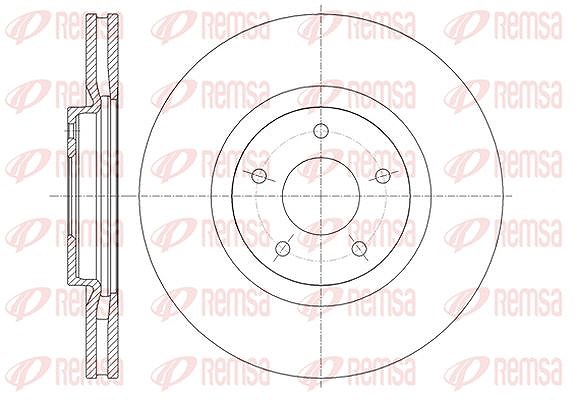 Kawe 1x Bremsscheibe [Hersteller-Nr. 6134910] für Nissan, Renault