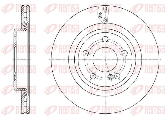 Kawe 1x Bremsscheibe [Hersteller-Nr. 6163310] für Mercedes-Benz