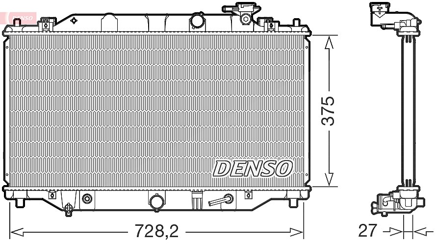 Denso Kühler, Motorkühlung [Hersteller-Nr. DRM44044] für Mazda