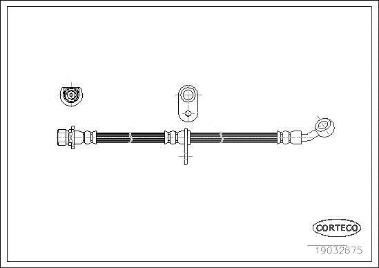 Corteco Bremsschlauch ERSTAUSRÜSTERQUALITÄT [Hersteller-Nr. 19032675] für Honda
