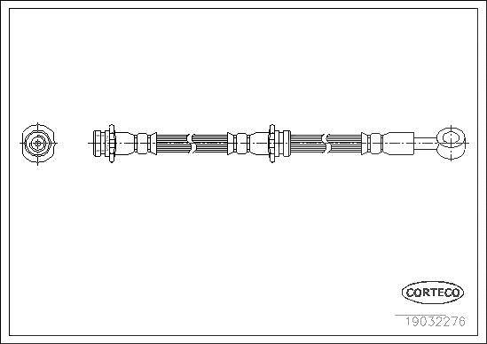 Corteco Bremsschlauch ERSTAUSRÜSTERQUALITÄT [Hersteller-Nr. 19032276] für Nissan