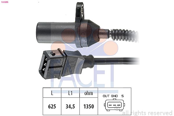 Facet Impulsgeber, Kurbelwelle [Hersteller-Nr. 9.0285] für Lancia, Fiat