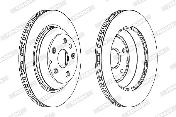 Ferodo 1x Bremsscheibe [Hersteller-Nr. DDF1855C-1] für Porsche, Audi, VW